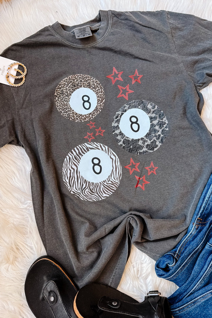 Y2K 8 Ball Graphic Tee - Pepper