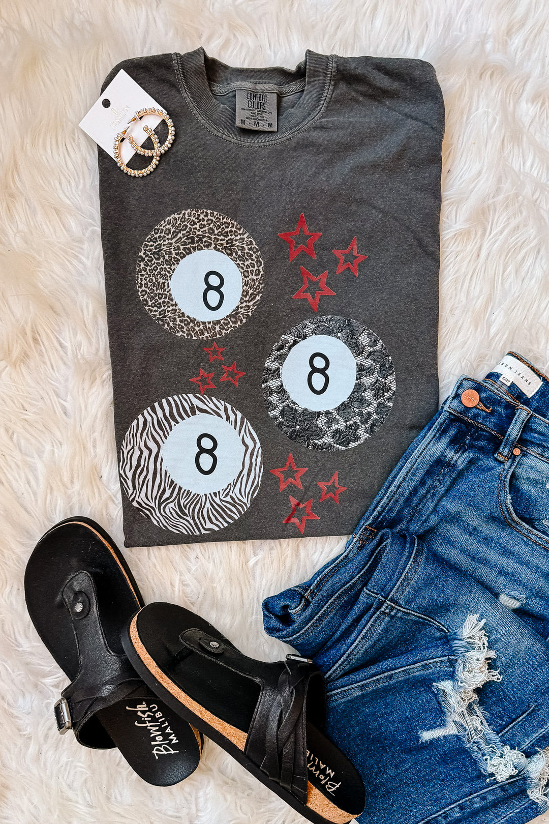 Y2K 8 Ball Graphic Tee - Pepper