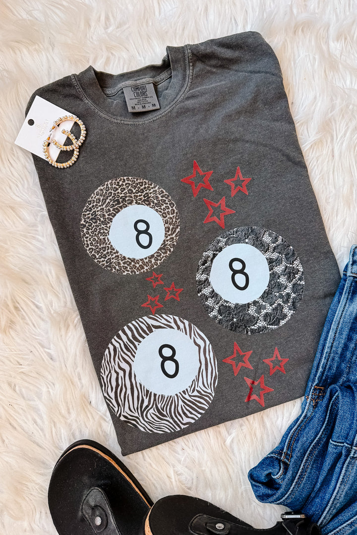 Y2K 8 Ball Graphic Tee - Pepper