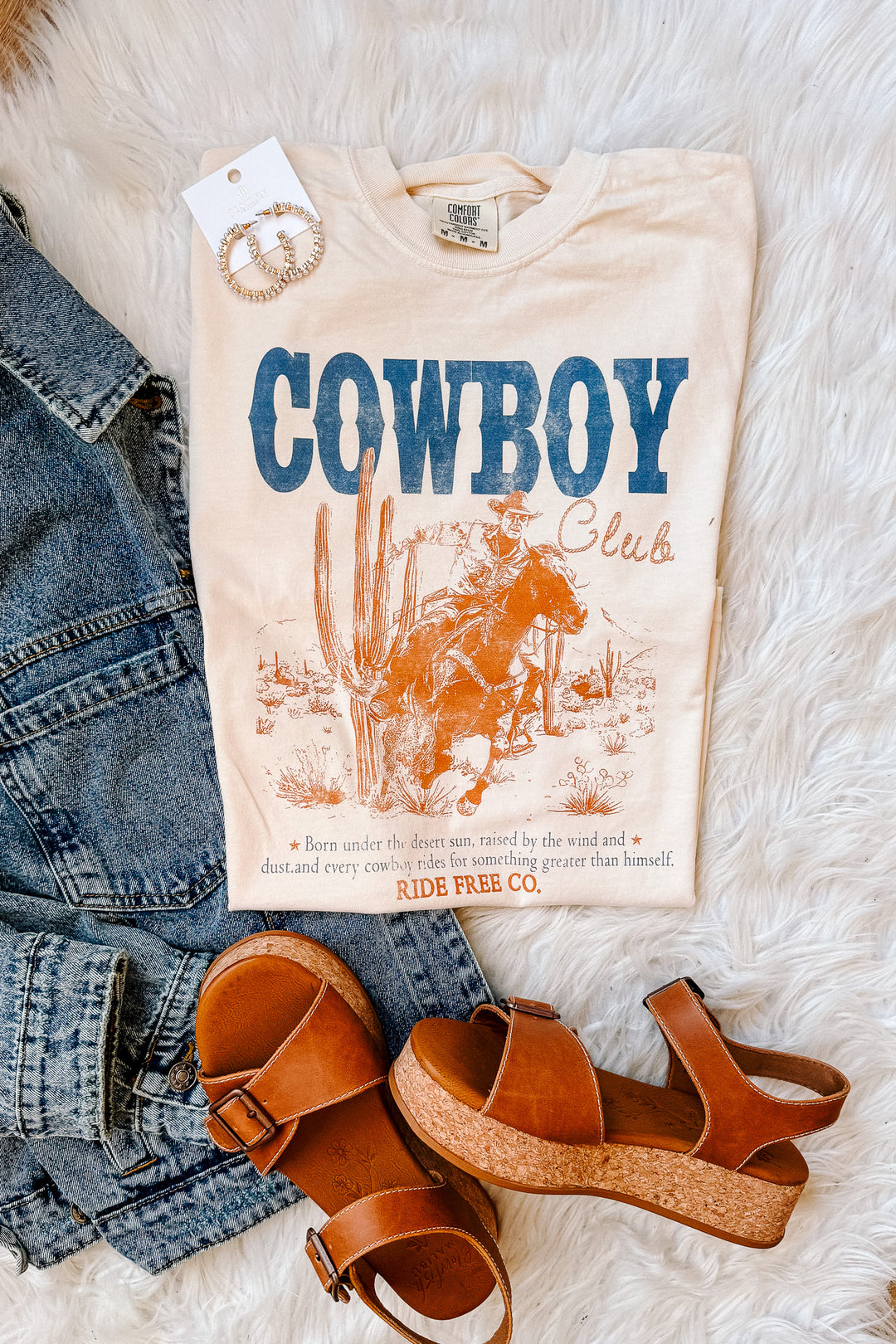 Cowboy Club Graphic Tee - Ivory
