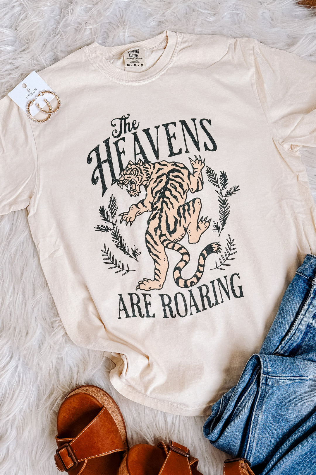 The Heavens Are Roaring Graphic Tee - Ivory