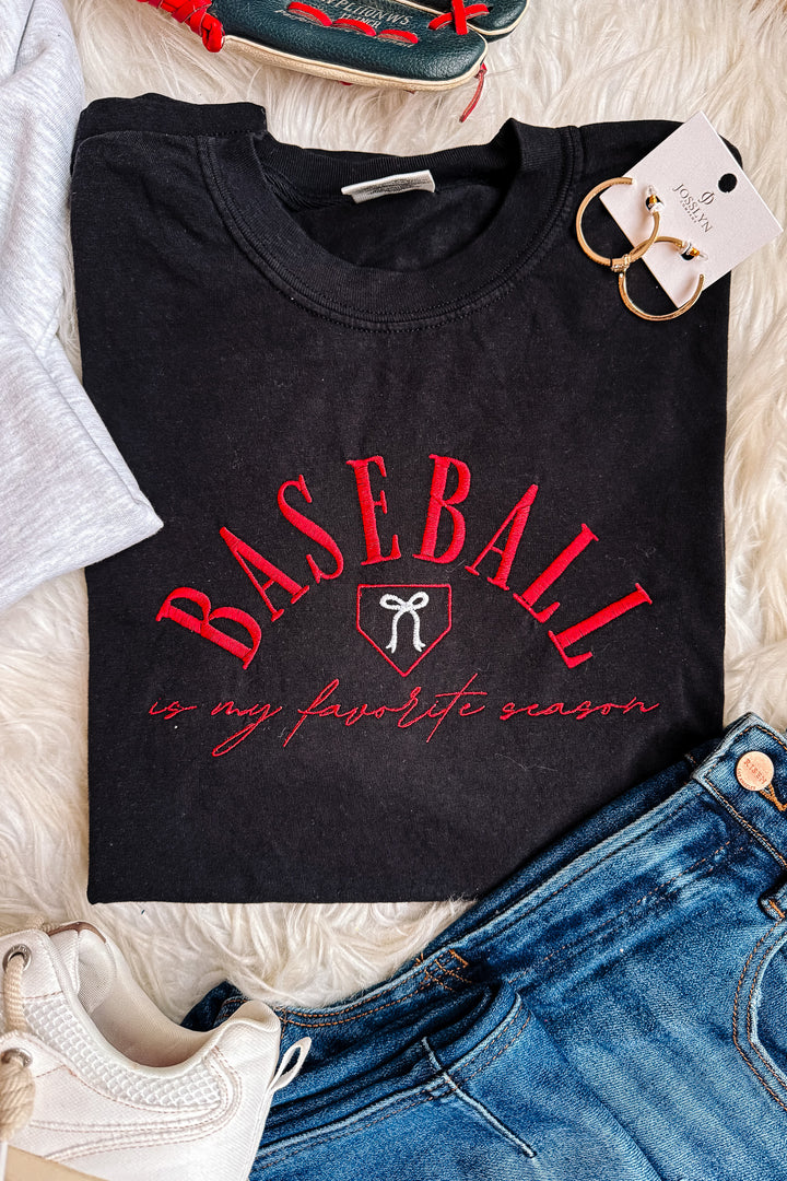 Home Plate Ribbon Baseball Embroidered Sweatshirt - Multiple Styles