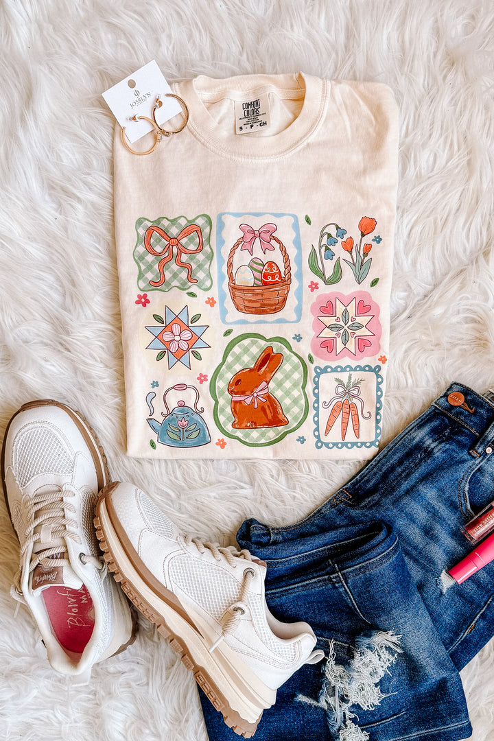 Vintage Easter Aesthetic Graphic Tee - Ivory