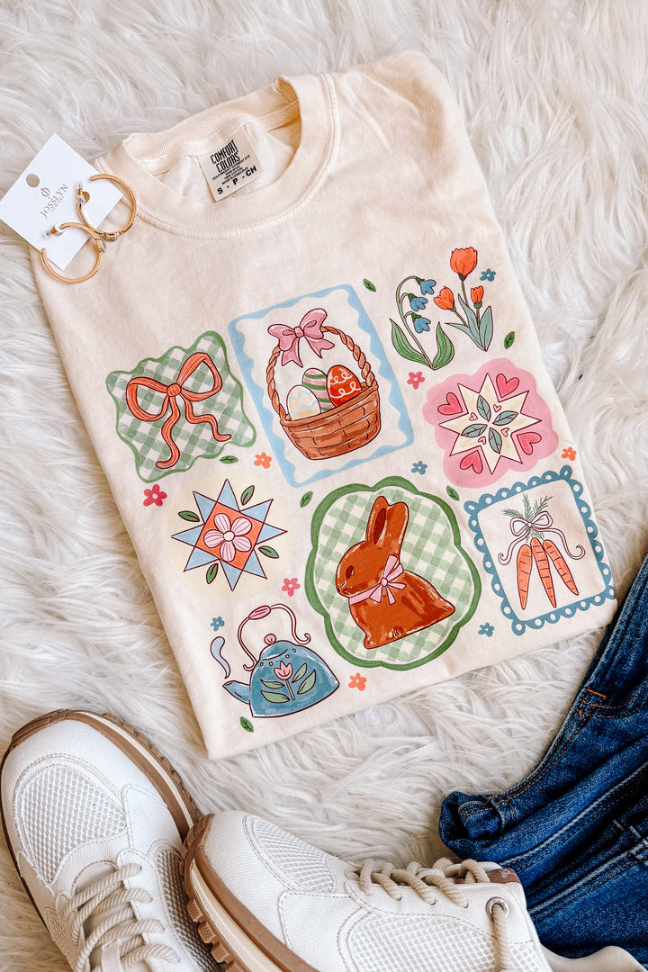 Vintage Easter Aesthetic Graphic Tee - Ivory