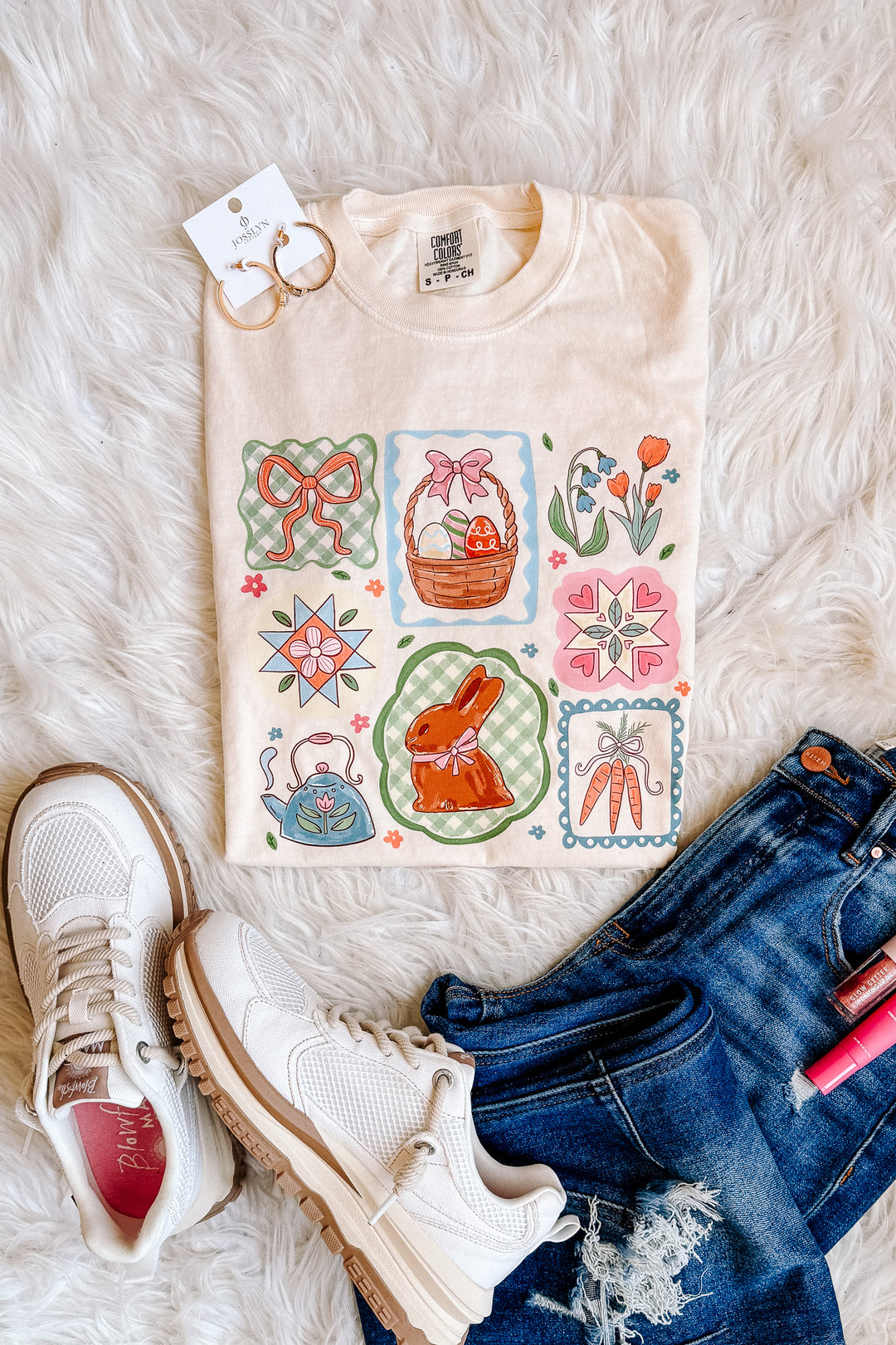 Vintage Easter Aesthetic Graphic Tee - Ivory