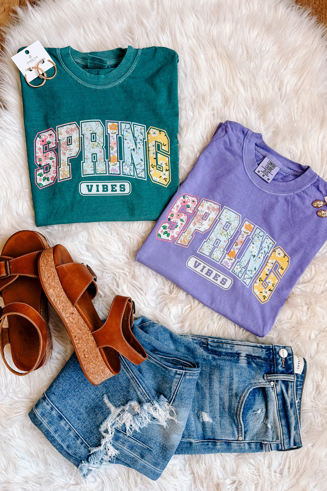 Spring Vibes Graphic Tee - Multiple Colors