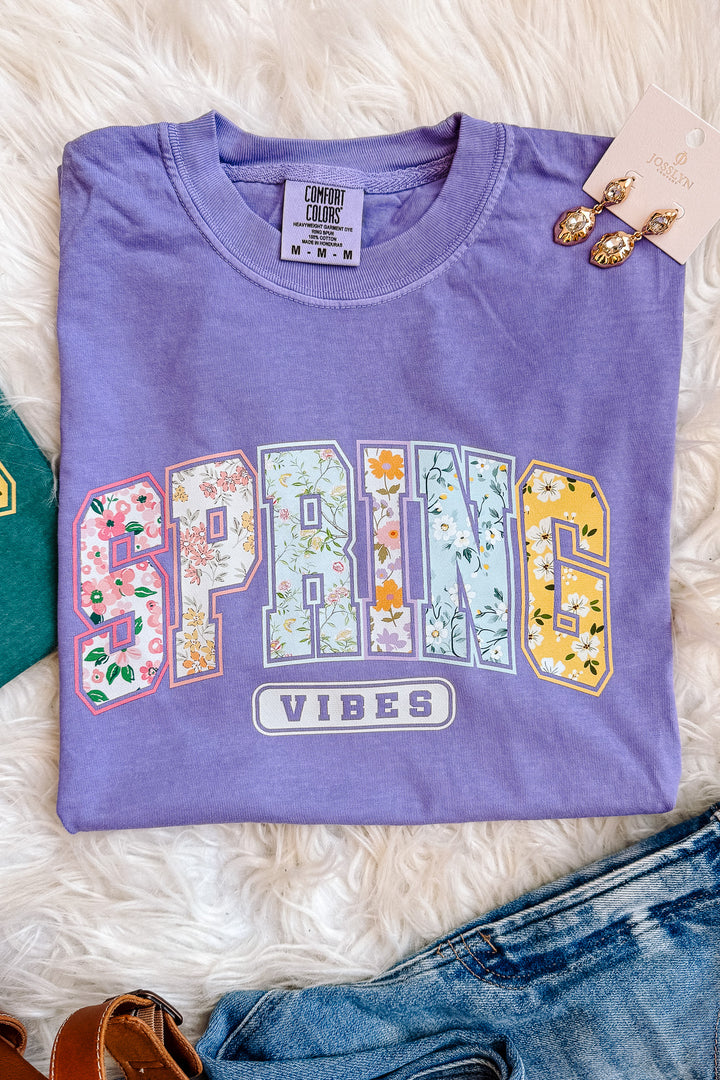 Spring Vibes Graphic Tee - Multiple Colors