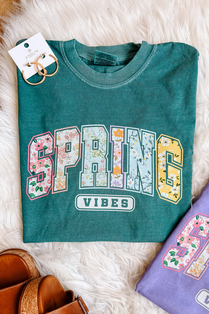 Spring Vibes Graphic Tee - Multiple Colors