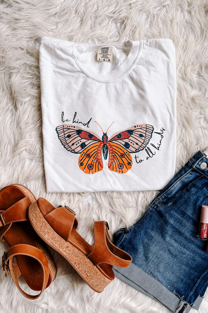 Be Kind To All Kinds Graphic Tee - White
