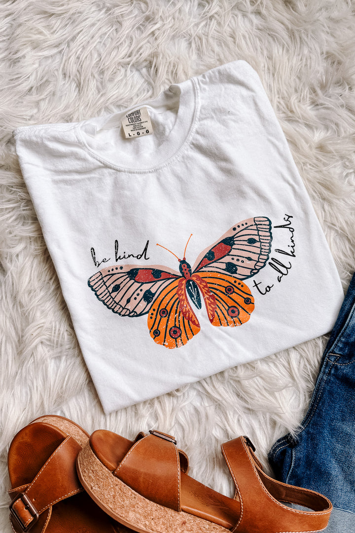 Be Kind To All Kinds Graphic Tee - White