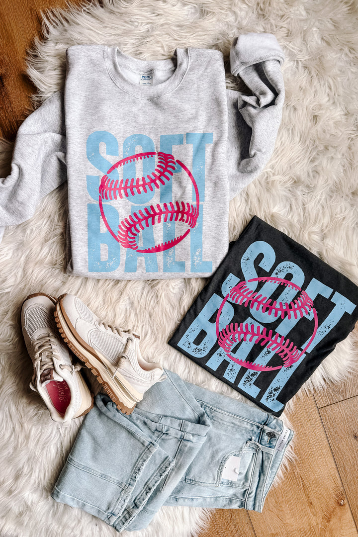 Softball Pink & Blue Graphics - Multiple Styles