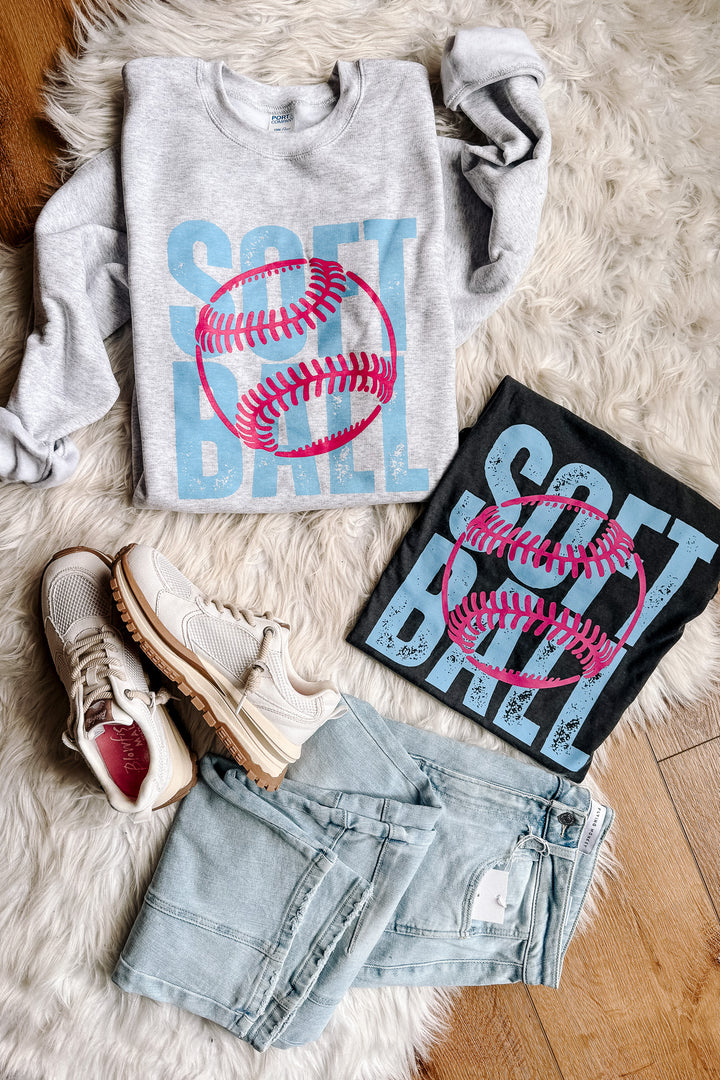 Softball Pink & Blue Graphics - Multiple Styles