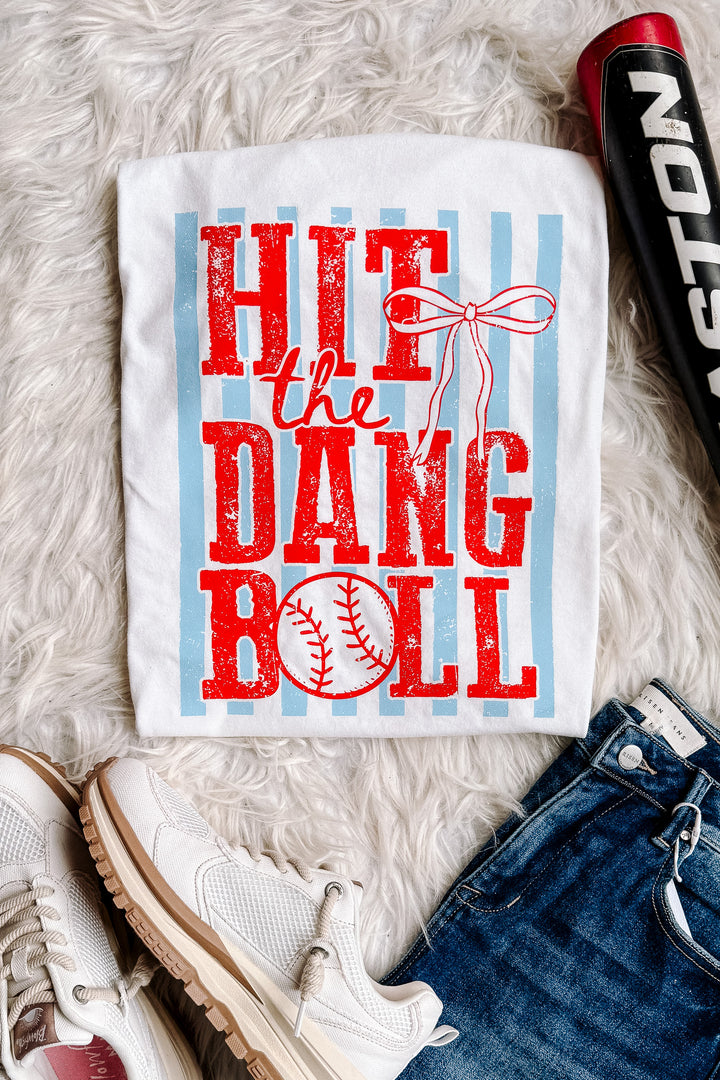 Hit The Dang Ball Graphic Tee - White