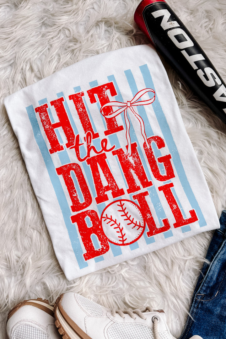 Hit The Dang Ball Graphic Tee - White