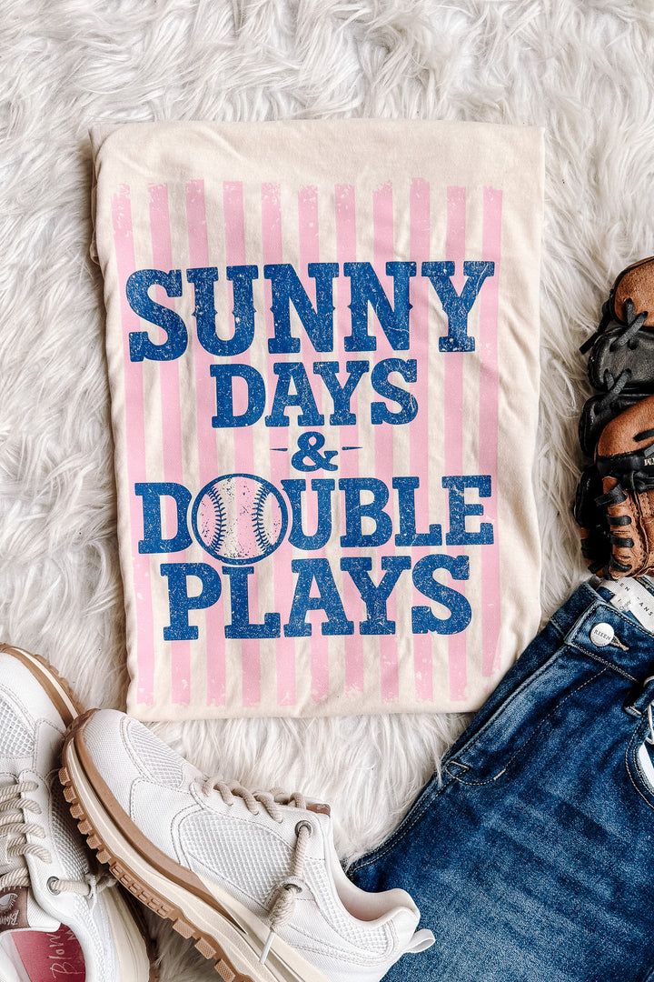 Sunny Days & Double Plays Graphic Tee - Ivory