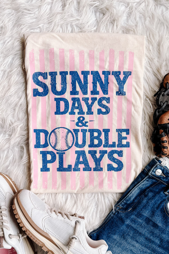 Sunny Days & Double Plays Graphic Tee - Ivory