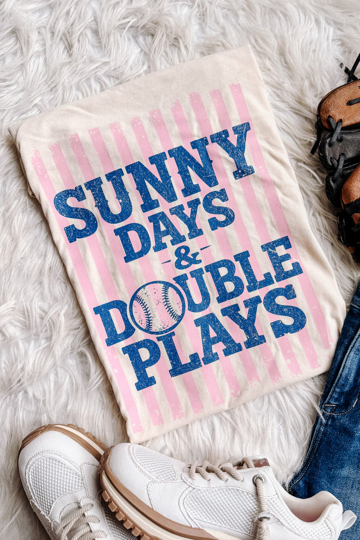 Sunny Days & Double Plays Graphic Tee - Ivory