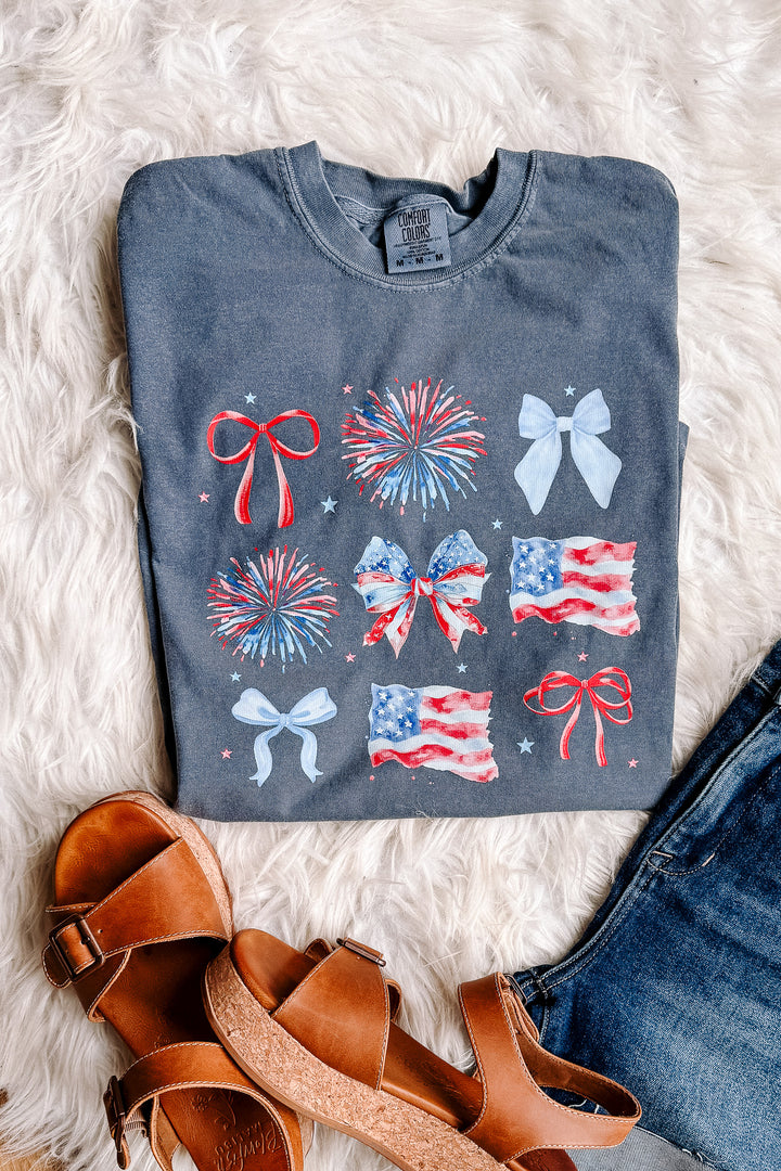 Fireworks & Freedom Graphic Tee - Denim