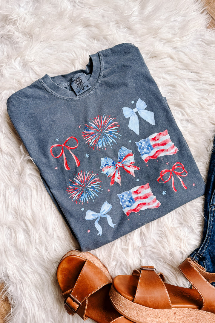 Fireworks & Freedom Graphic Tee - Denim