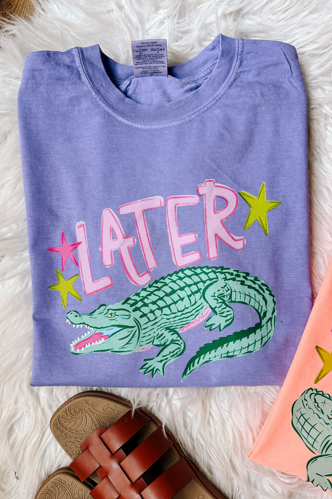 Later Gator Pink Text Graphic Tee - Multiple Colors