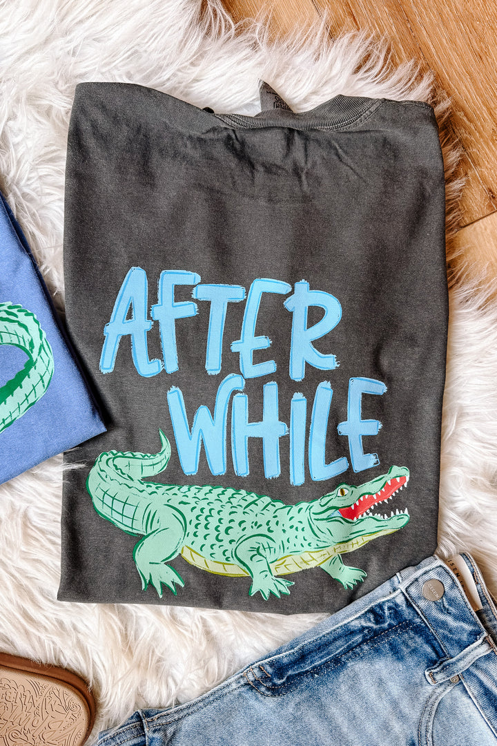 Later Gator Blue Text Graphic Tee - Multiple Colors