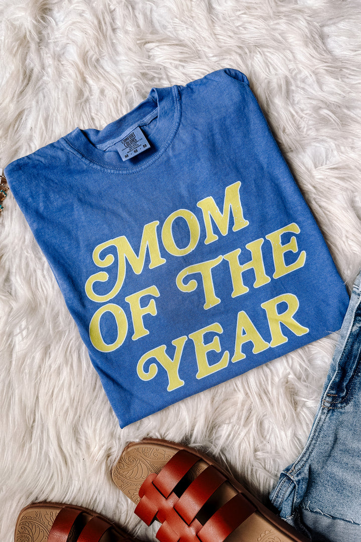 Mom of the Year Graphic Tee - Flo Blue