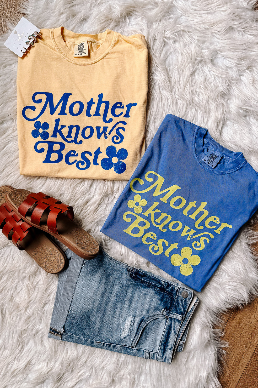 Mother Knows Best Graphic Tee - Flo Blue