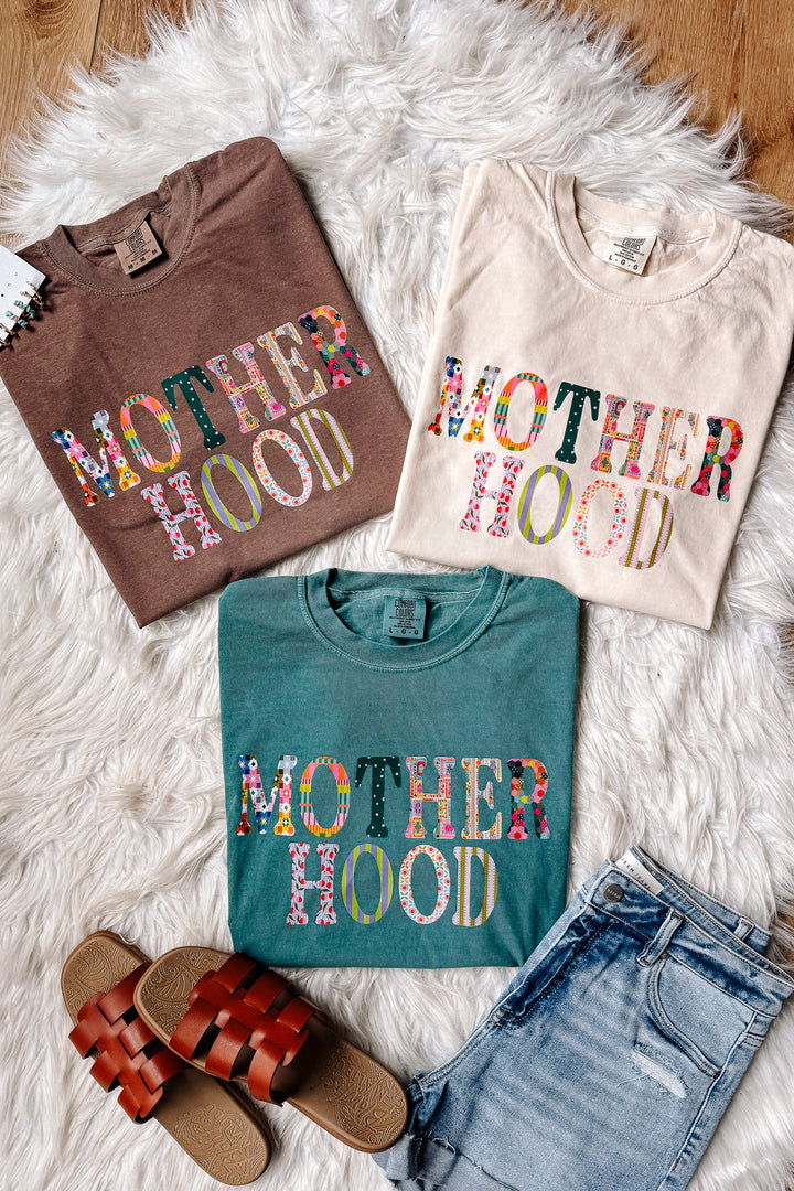 Patchwork Mother Hood Graphic Tee - Multiple Colors