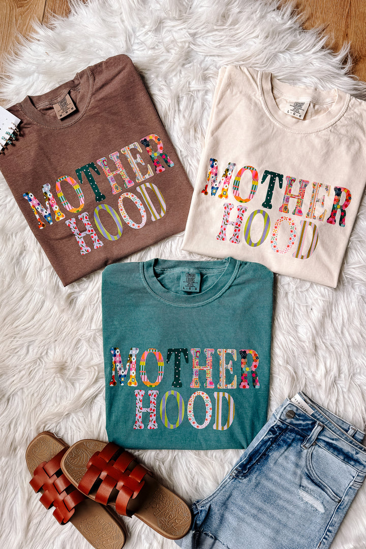 Patchwork Mother Hood Graphic Tee - Multiple Colors