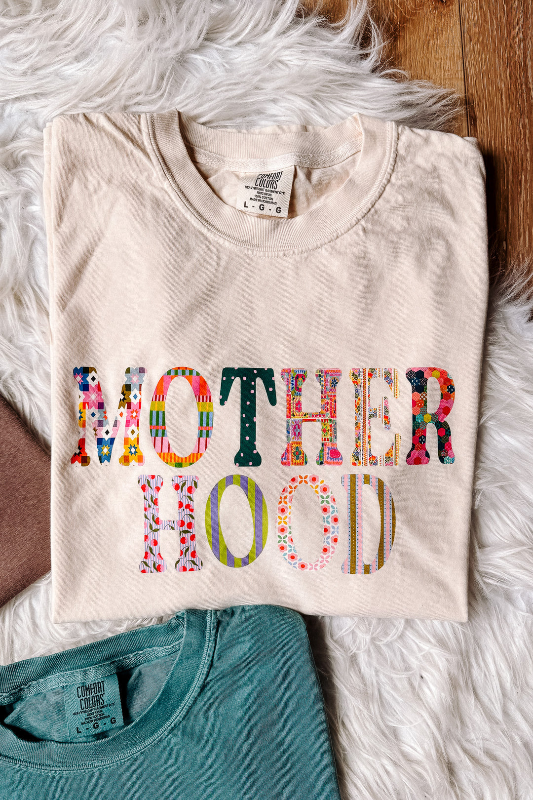 Patchwork Mother Hood Graphic Tee - Multiple Colors