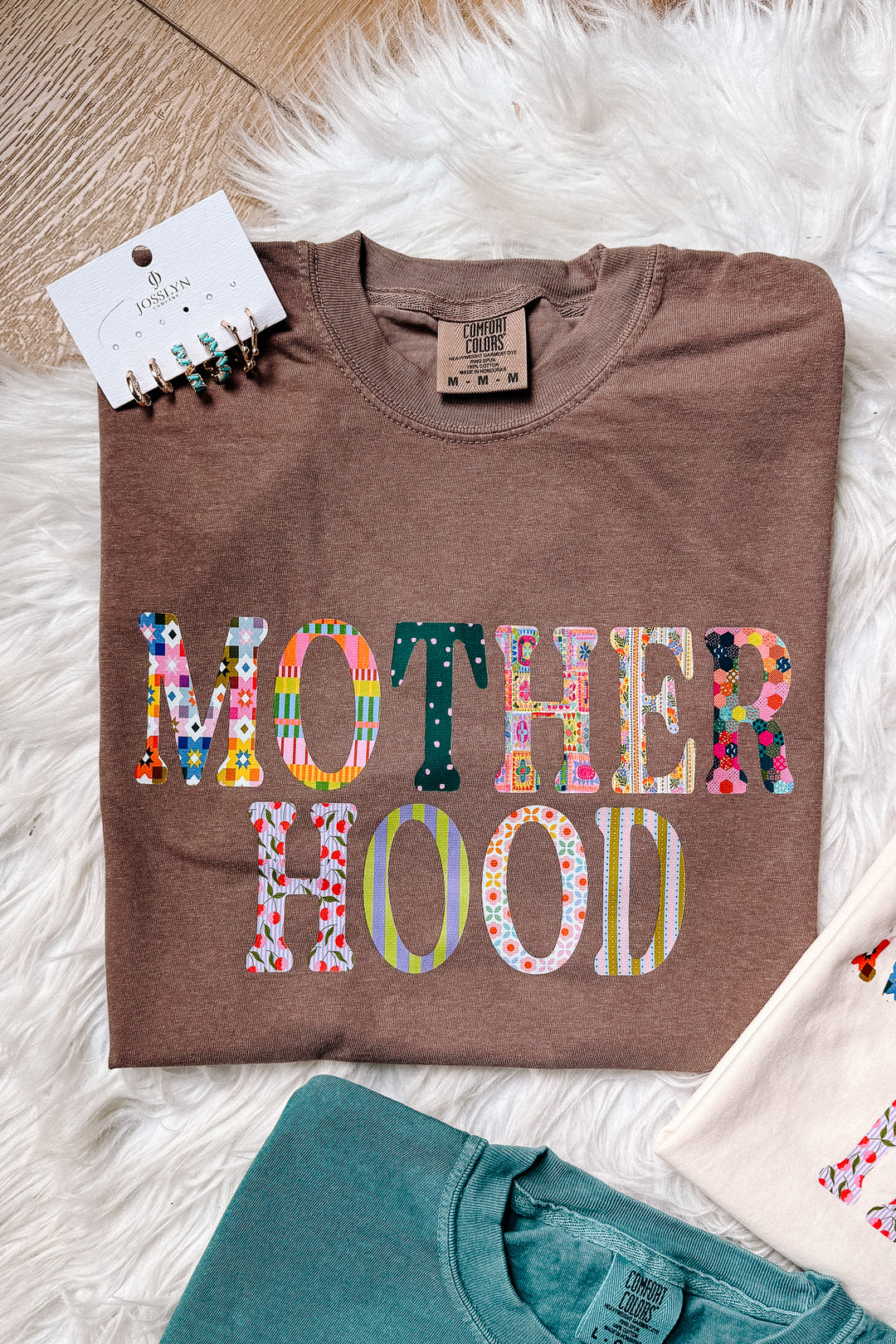 Patchwork Mother Hood Graphic Tee - Multiple Colors