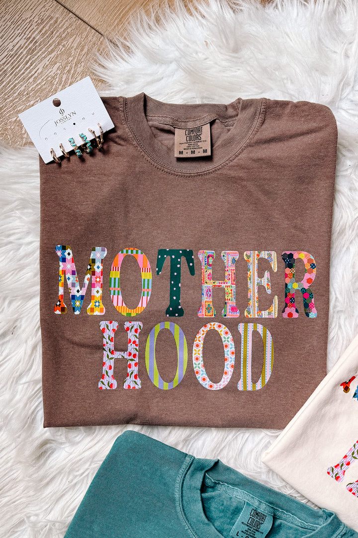 Patchwork Mother Hood Graphic Tee - Multiple Colors