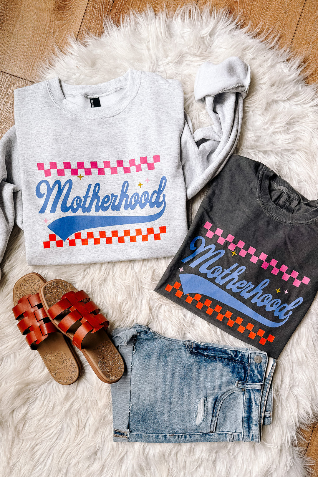 Varsity Checkered Motherhood Graphics - Multiple Styles