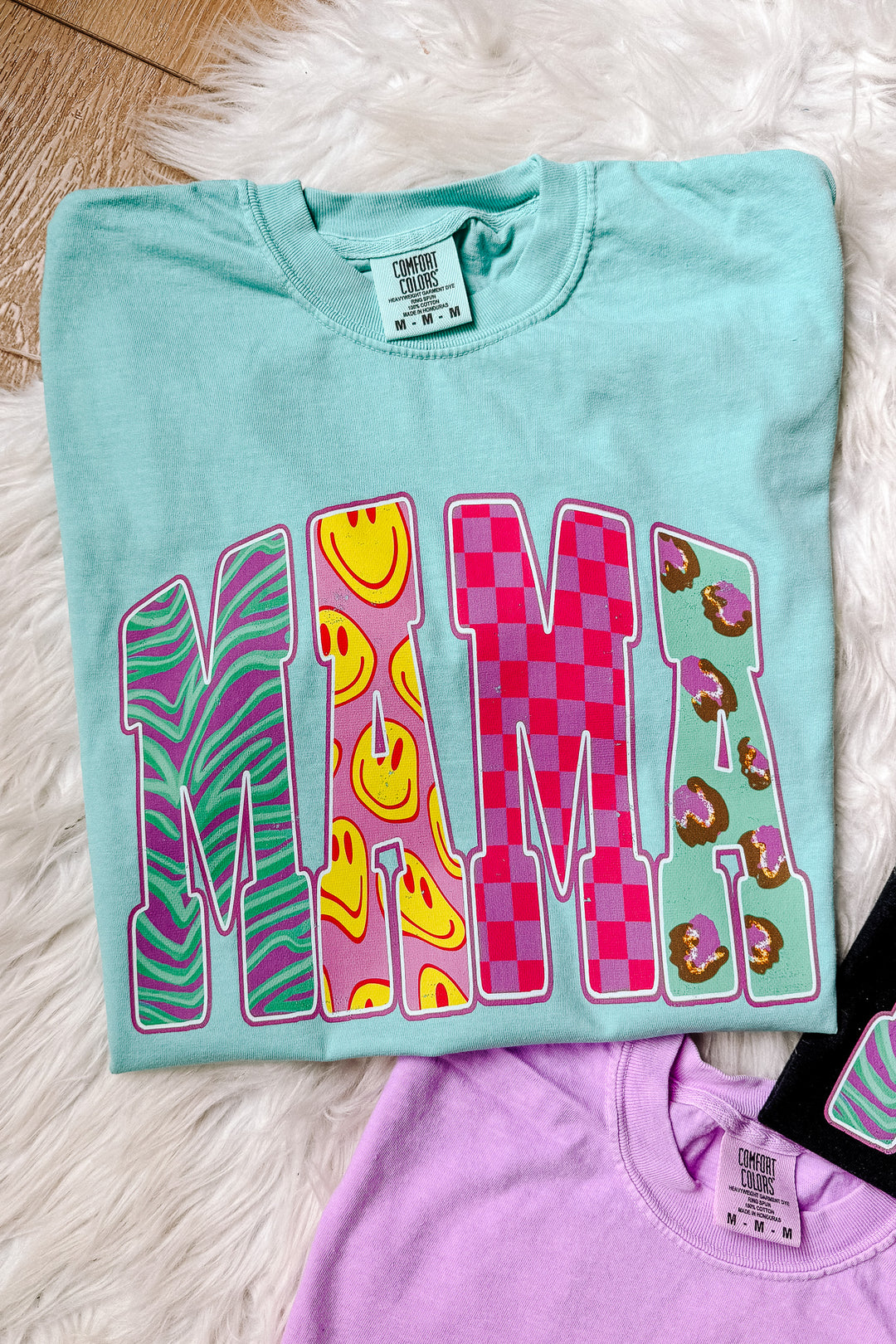 Y2K Patterns MAMA Graphic Tee - Multiple Colors