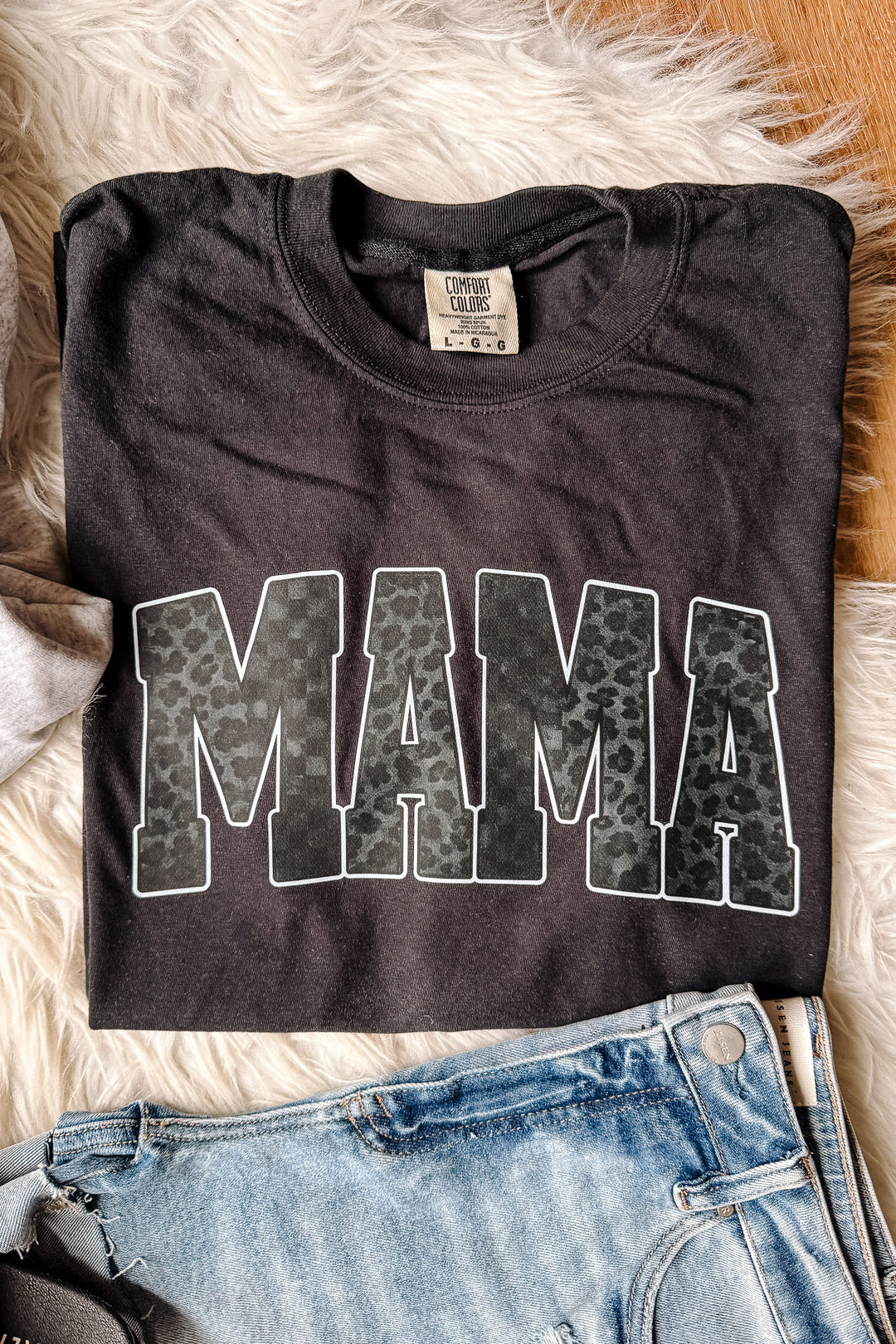 Black Leopard Checkered MAMA Graphics - Multiple Styles
