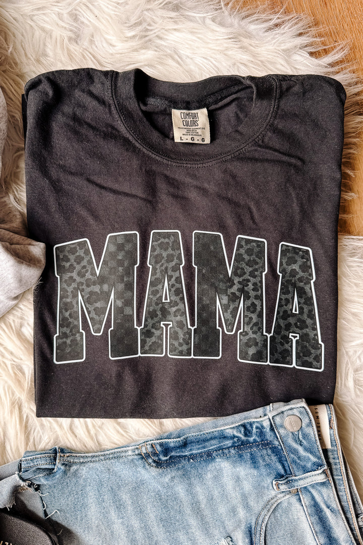 Black Leopard Checkered MAMA Graphics - Multiple Styles