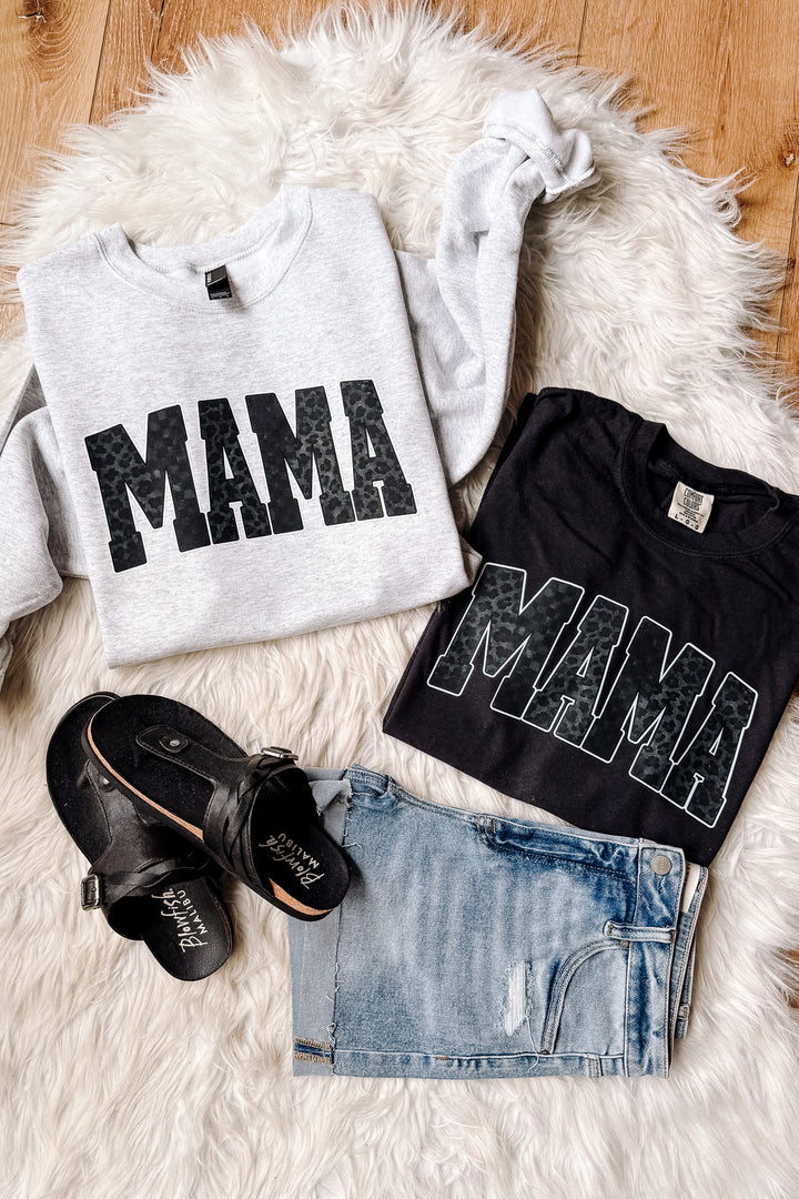 Black Leopard Checkered MAMA Graphics - Multiple Styles