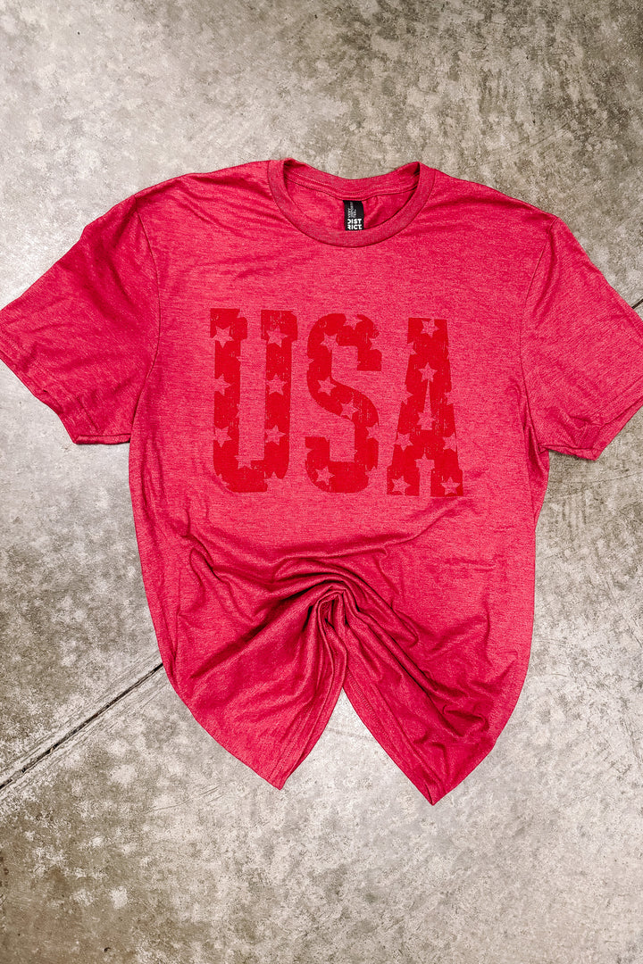 Monochrome USA Stars Graphic Tee - Multiple Colors