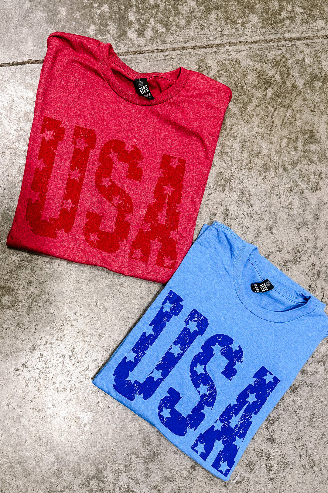 Monochrome USA Stars Graphic Tee - Multiple Colors
