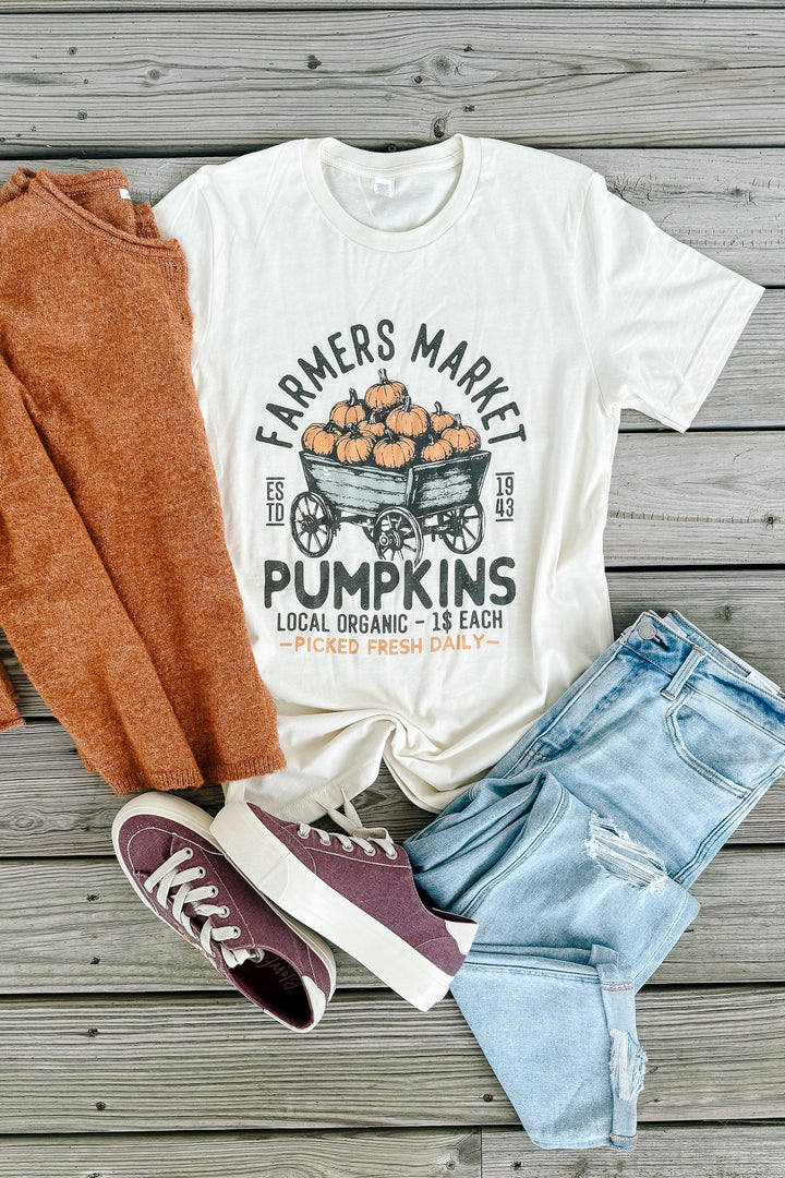 Pumpkin Wagon Graphic Tee - Ivory