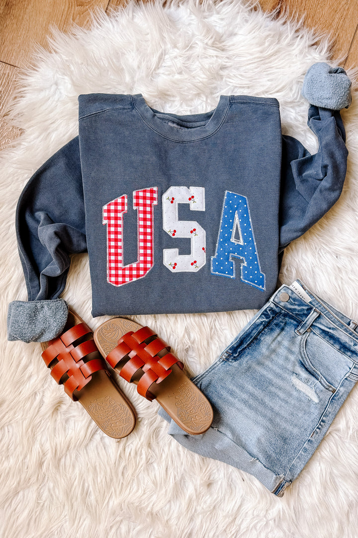 American Honey Crewneck Sweatshirt - Denim