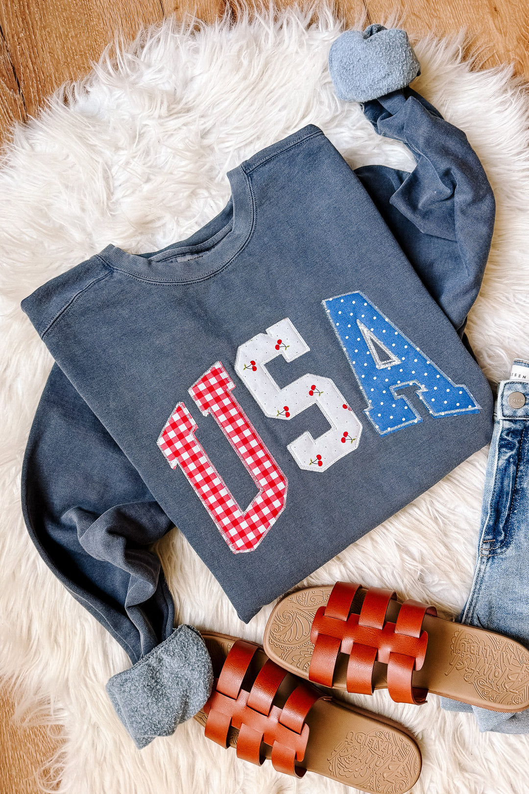American Honey Crewneck Sweatshirt - Denim
