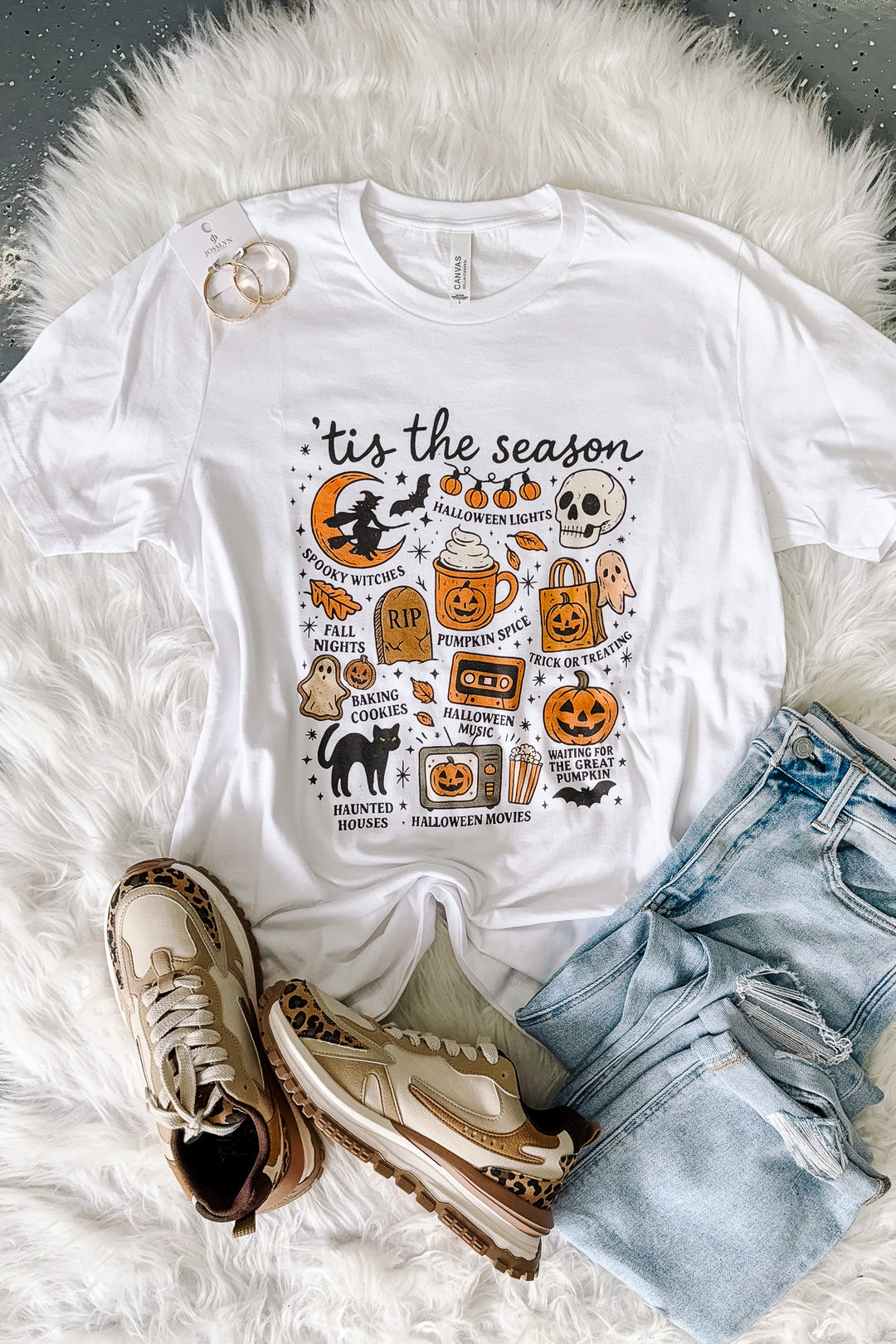 Simply Spooky Graphic Tee - White