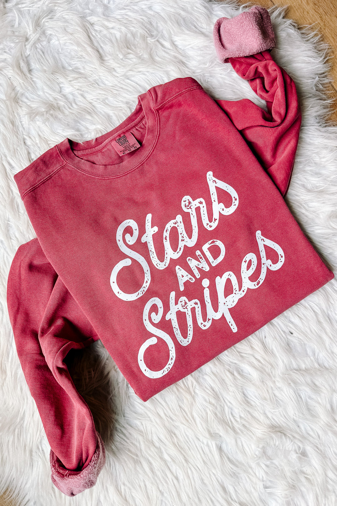 *DEAL* Stars & Stripes Crewneck Sweatshirt - Crimson