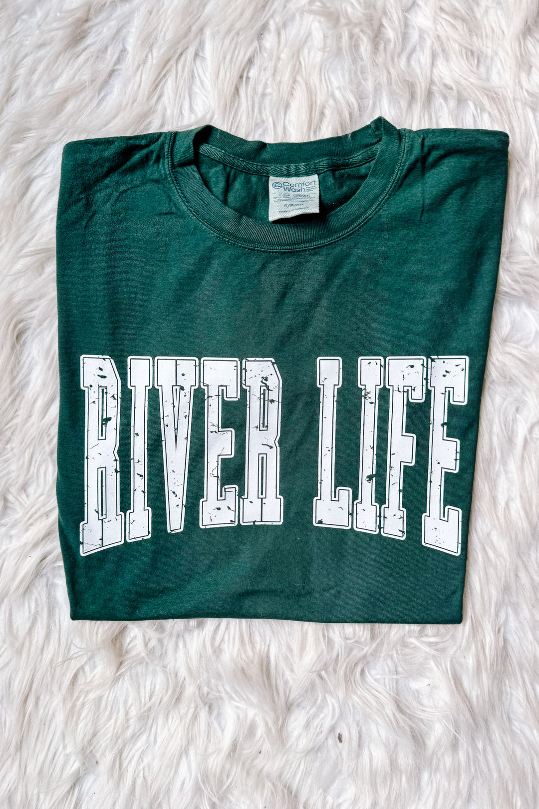 *DEAL* River Life Graphic Tee - Field Green