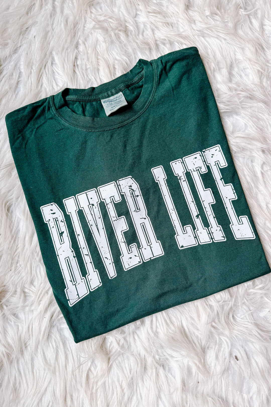 *DEAL* River Life Graphic Tee - Field Green