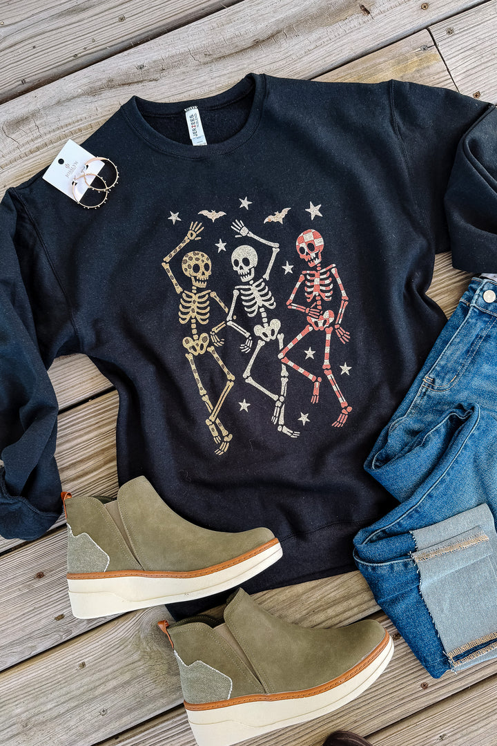 Boogie Bones Graphic Sweatshirt - Black