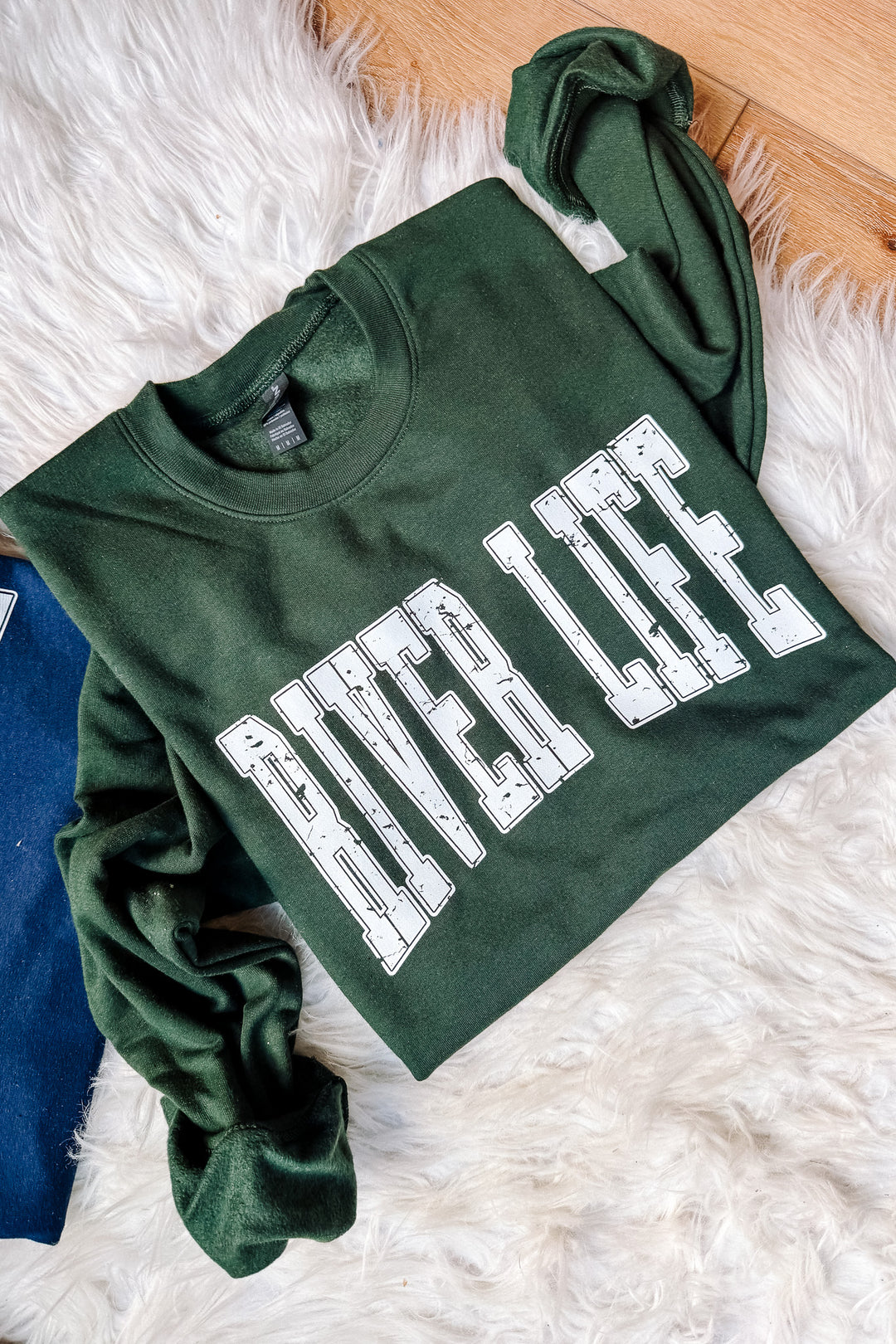 *DEAL* River & Lake Life Crewneck Sweatshirt - Green & Navy