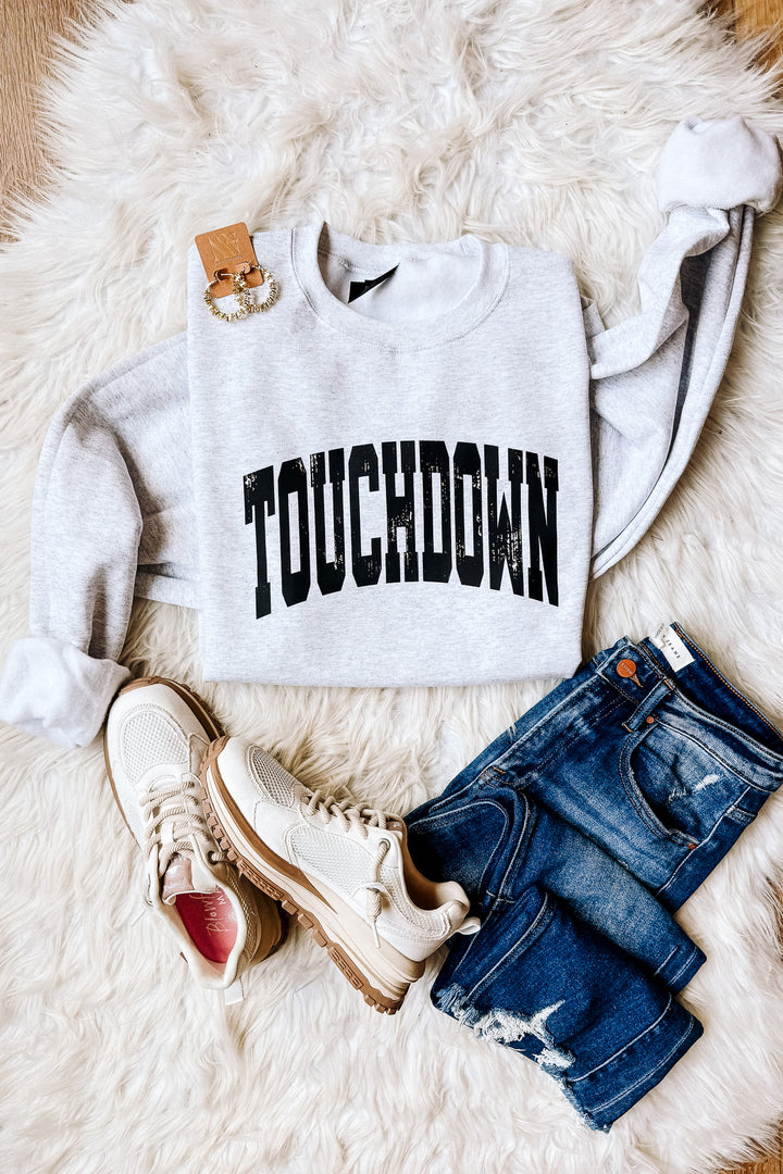TOUCHDOWN Crewneck Sweatshirt - Ash Grey