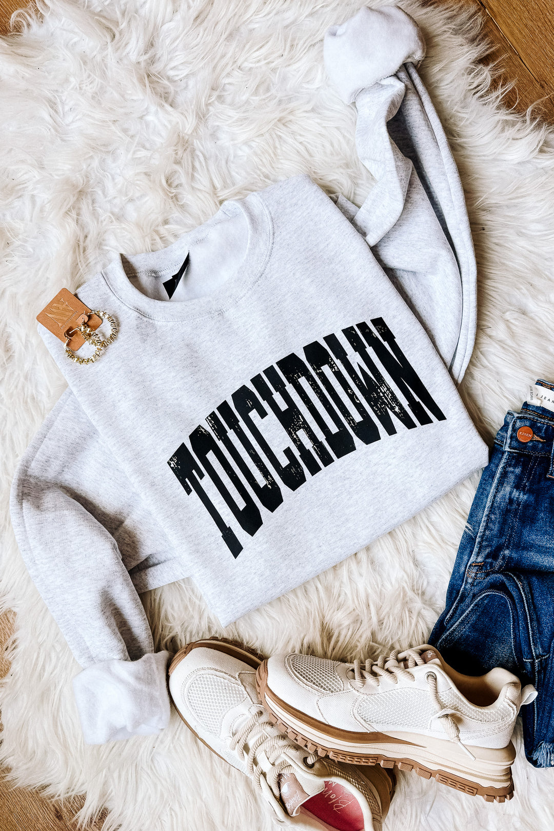 TOUCHDOWN Crewneck Sweatshirt - Ash Grey